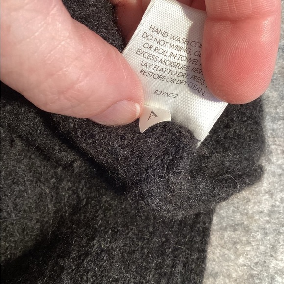 Eileen Fisher Yak Down & Wool Blend Cowl Neck Sweater Split Side Medium Grey - Picture 9 of 12